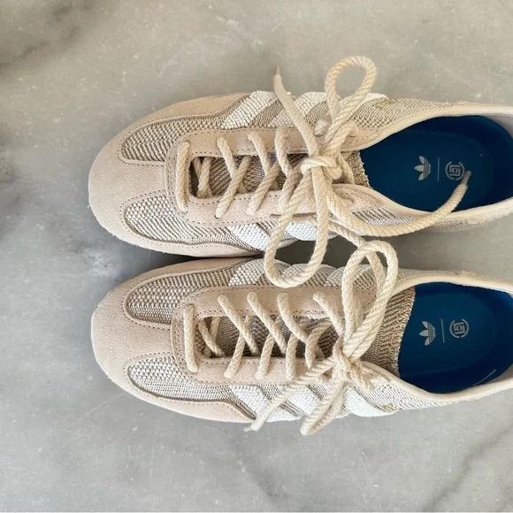 Adidas Cream and White Gazelle Clot Halo Ivory Sneakers - Picture 4 of 10